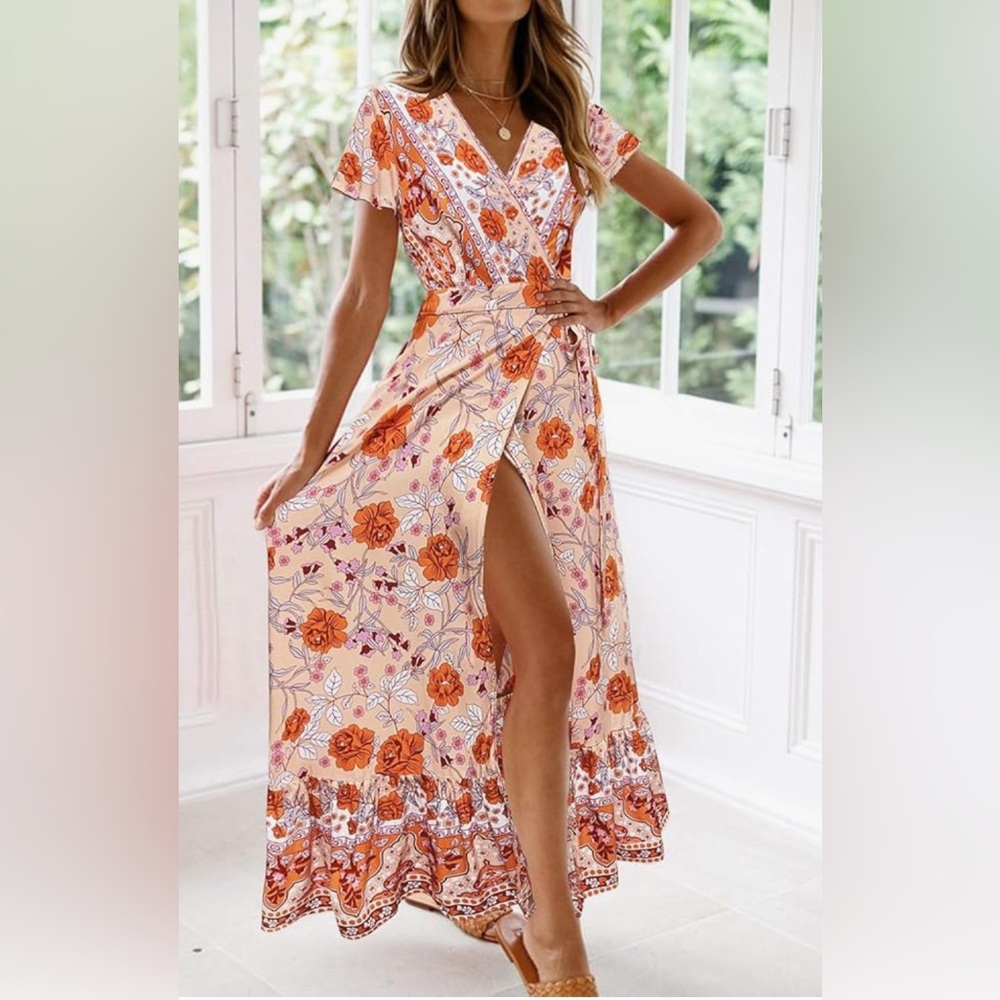 Bohemian floral print dress size medium